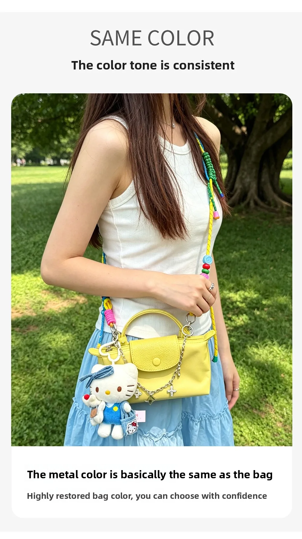 Woven Bag Shoulder Strap For Mini Longchamp Colorful Bag Durable Fashion Good Quality Bag Modification Bag Accessories