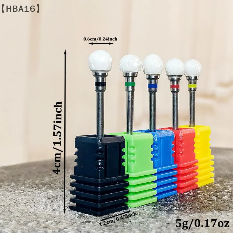 maveraHBA16 Forma sphérique céramique forets à ongles suppression rapide cuticule vernis à ongles tête électrique Machine de polissage accessoires