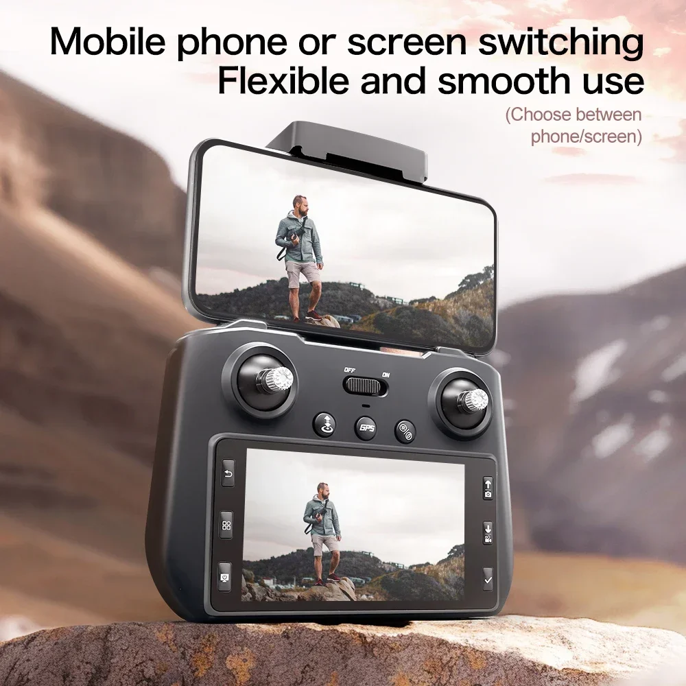 XT808 GPS Drone Professional 8K HD Dual Camera  Brushless Motor 5G WIFI FPV Foldable Screen Display RC Quadcopter toy