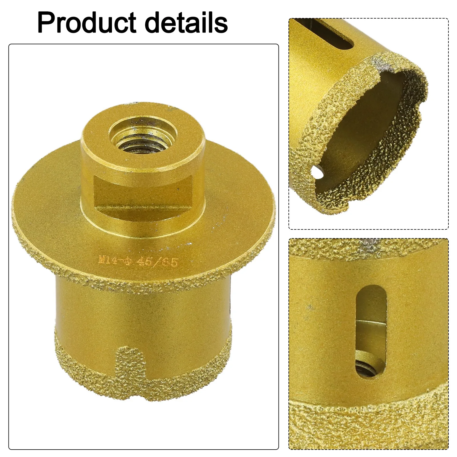 Drilling Opener for M14 Thread Core Bit 404550mm for Sink Installation Efficiently Cuts Through Porcelain Marble and Slate