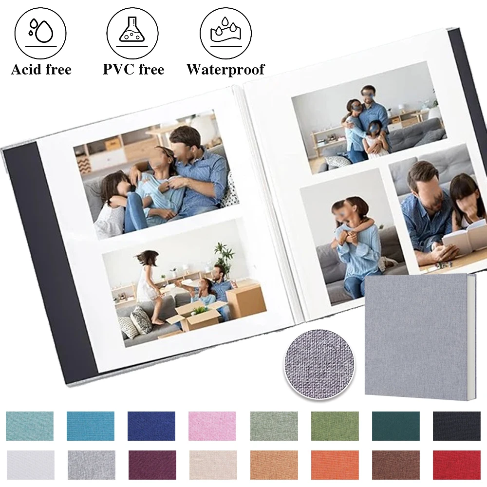 

20 Sheets 40 Pages Solid Color Large Photo Album Self Adhesive Bookshelf Albums Baby Family Anniversary Wedding Photo Storage
