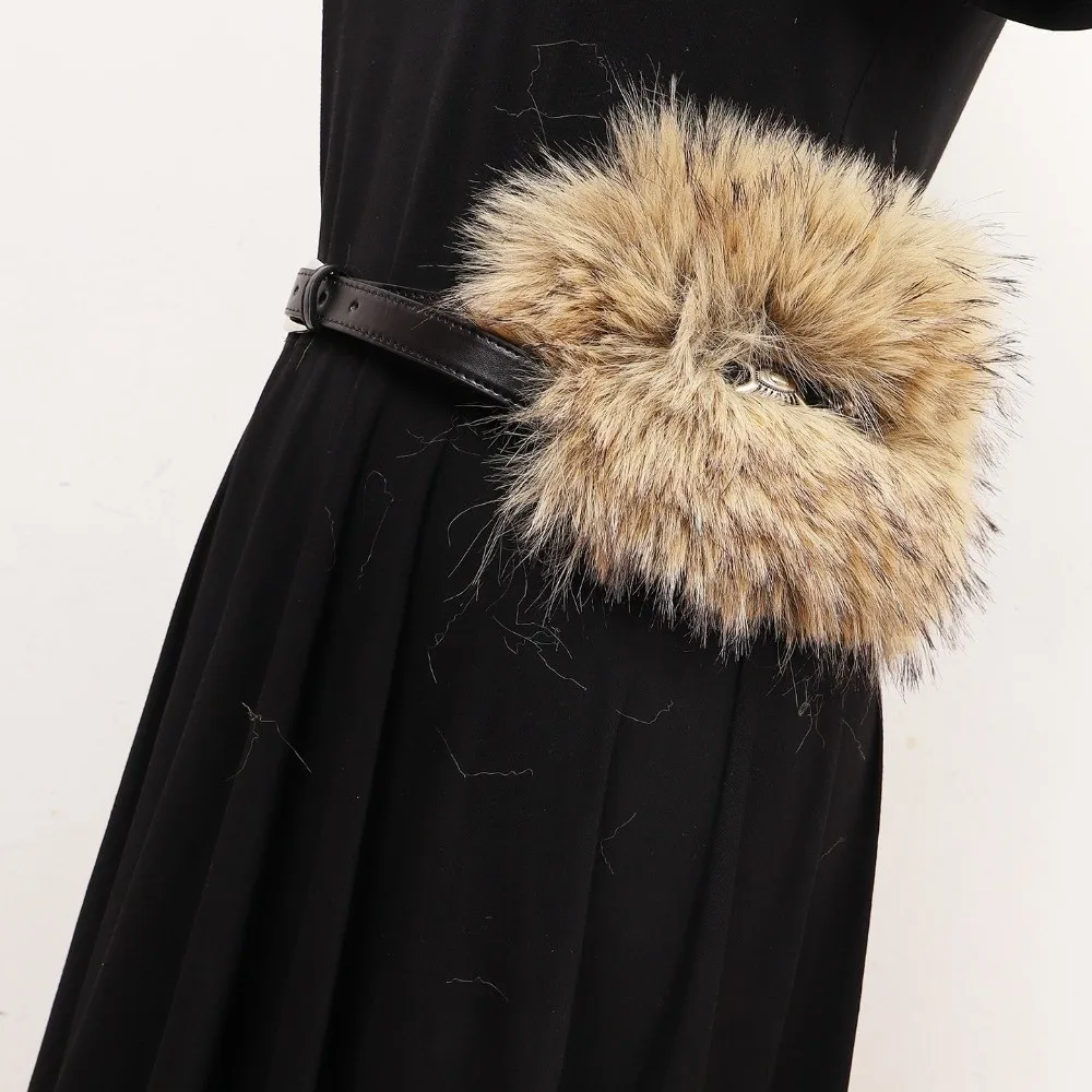 

Ретро-ремень из искусственной кожи с мехом в стиле панк для девушек, универсальный пояс Y2K с искусственным мехом для женщин/девушек