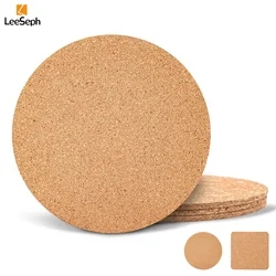 Leeseph Cork Coasters Set, Cork Trivet, Heat Resistant Multifunctional Board for Hot Pots, Pans, Mugs, Glasses, and Plant