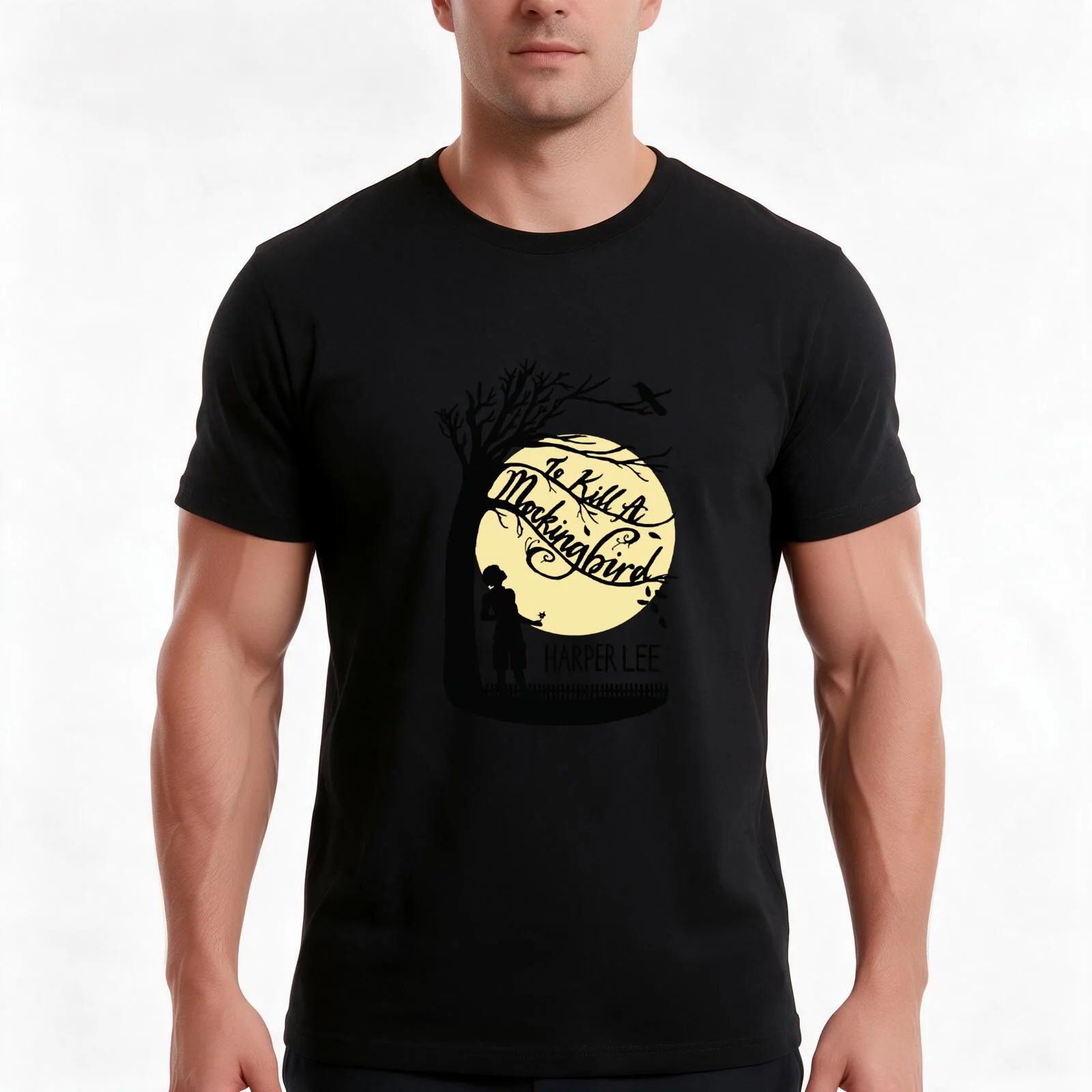 To Kill A Mockingbird - Framed Artwork To Kill a Mockingbird T-Shirt, Summer Casual Cotton Tee, Oversized Streetwear Tops