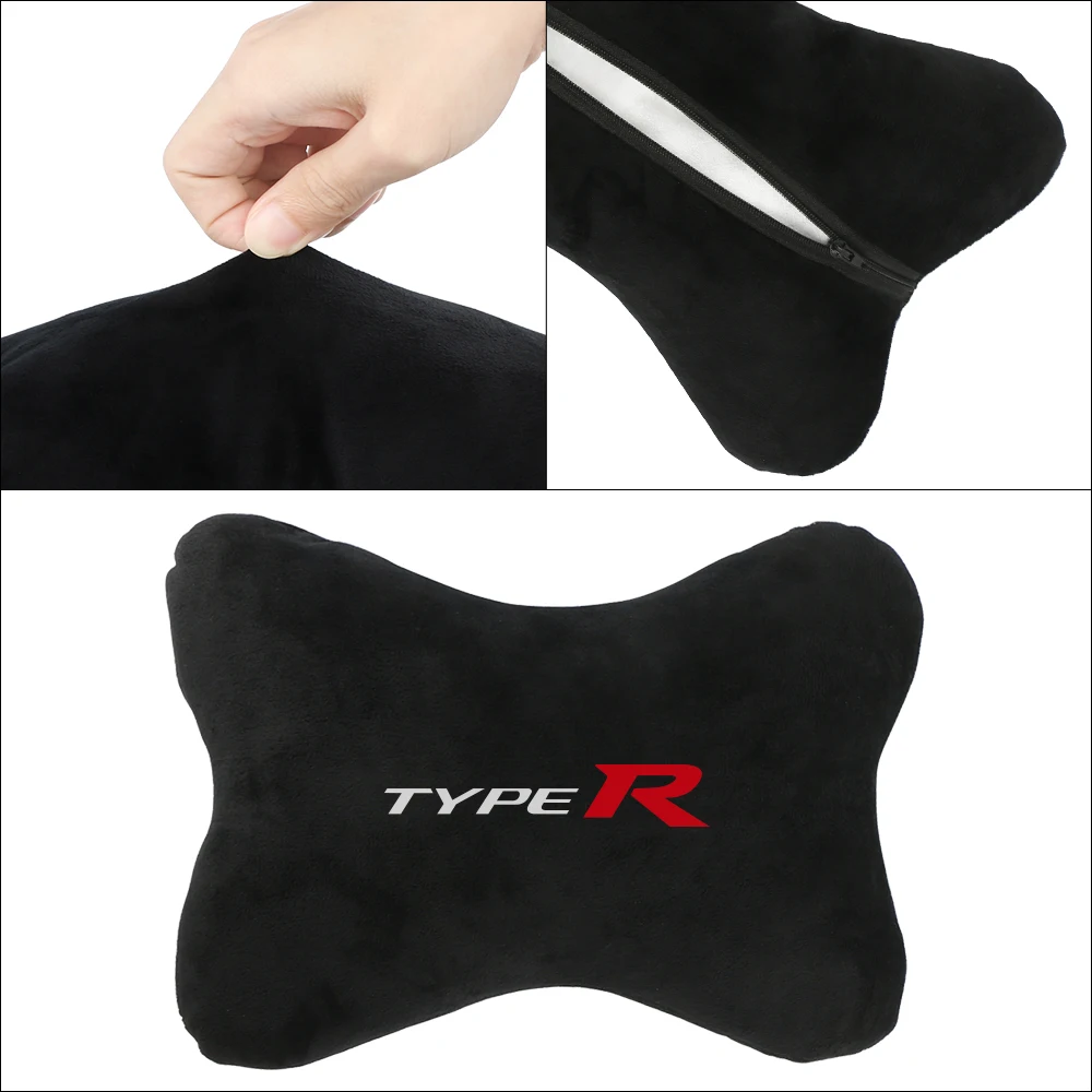 Car Seat Headrest Neck Pillows Neck Protective Cushion Support Automobile Interior Accessories For Honda Civic Type R Type S