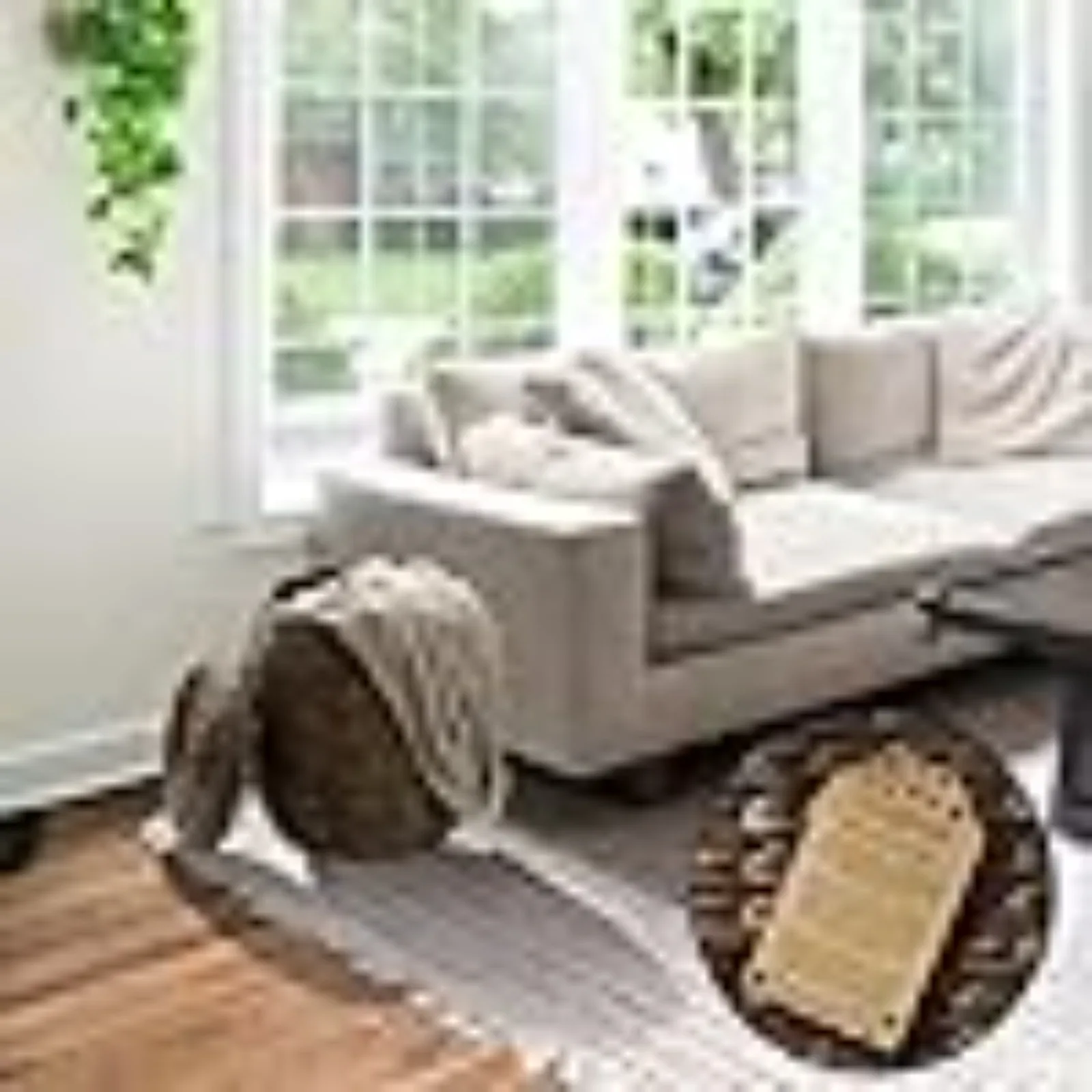 

Round Storage Basket with Lid - , Handwoven Water Hyacinth Organizer or Laundry, Blankets, Plants, Bedroom, Living Room, Home Oi