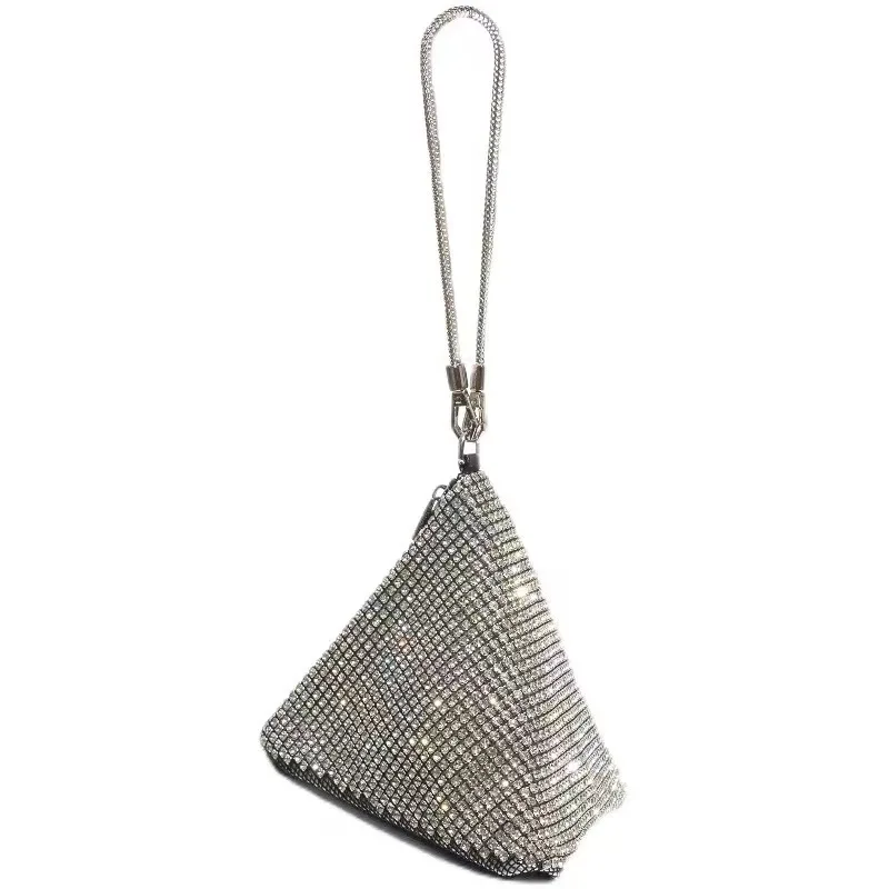 Shining Rhinestone Luxury Trend Handbag Banquet Wedding Party Women Underarm Shoulder Bag Sparkle Trendy Top-Handle Bags Clutch