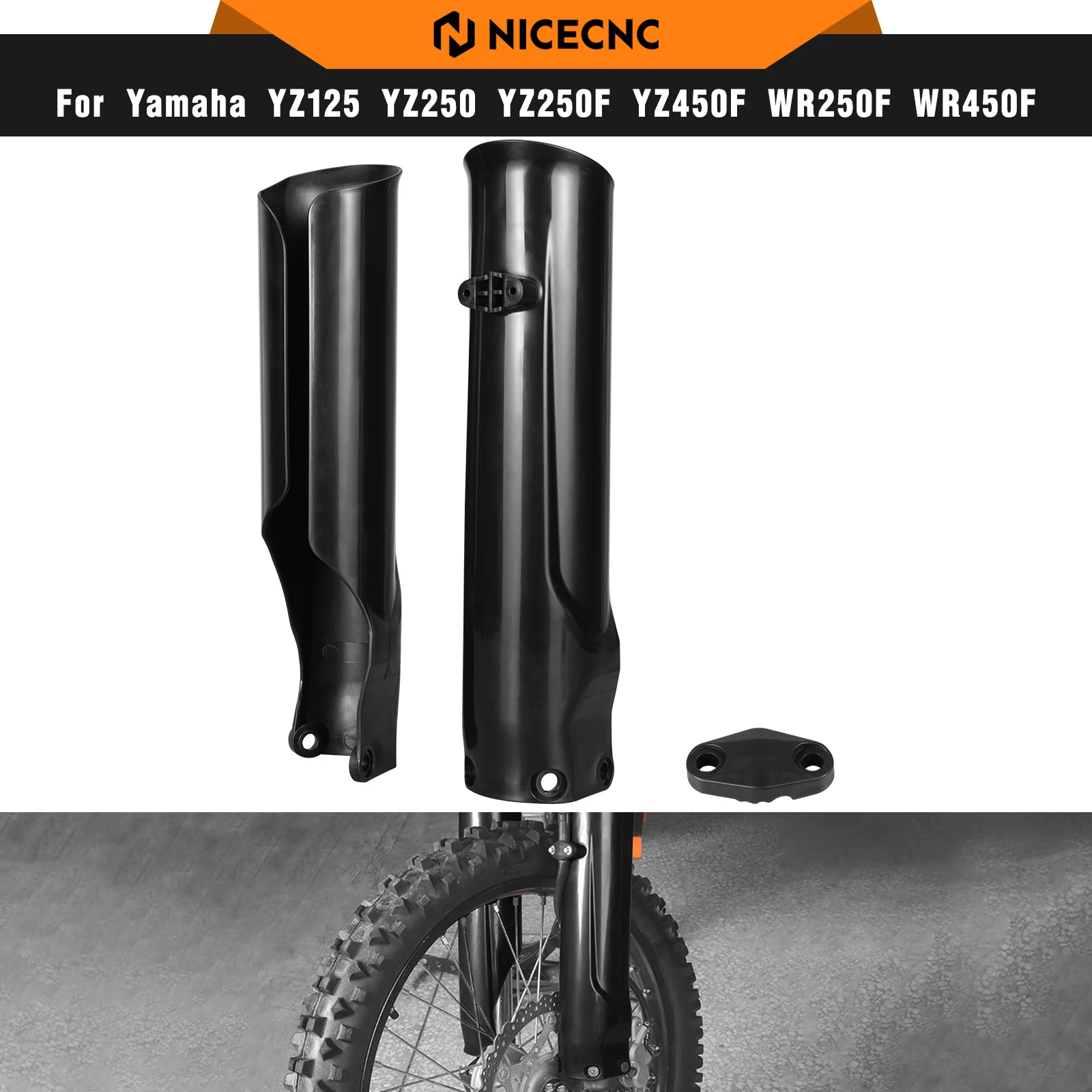 

NICECNC Pair Front Lower Fork Cover Guard For Yamaha YZ450F 2023-2024 YZ250F YZ450FX 2024 YZ 250F YZ 450F YZ 450FX Accessories