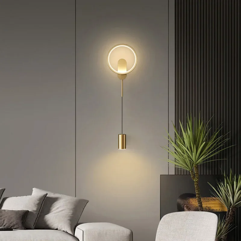 

Modern LED Wall Lamp Nordic Gold Wall Light 24W Bedside Indoor Lighting Home Decor Light Luxury Living Room Bedroom Kitchen