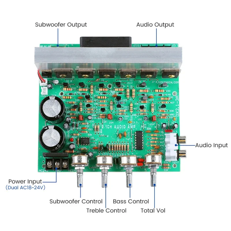 100W+100W 2.0 Audio Power Amplifier board HIFI stereo amplification digital reverb microphone amplifier Tone Board