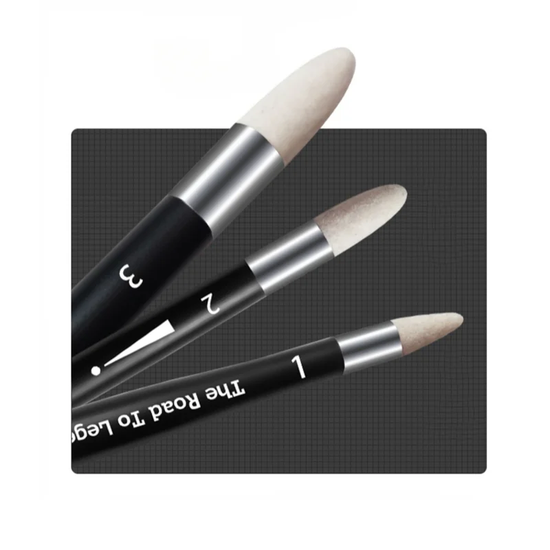 2pcs/set Rub Pen Double-head Sketch Rub Pen Highlight Brightening Sketch Details Sponge Rub Art Sketch Special Art Supplies