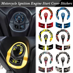 For YAMAHA NMAX XMAX 300 Nmax Xmax Motorcycle Ignition Engine Start Cover Reflective Stickers Moto Key Hole Decals Accessories