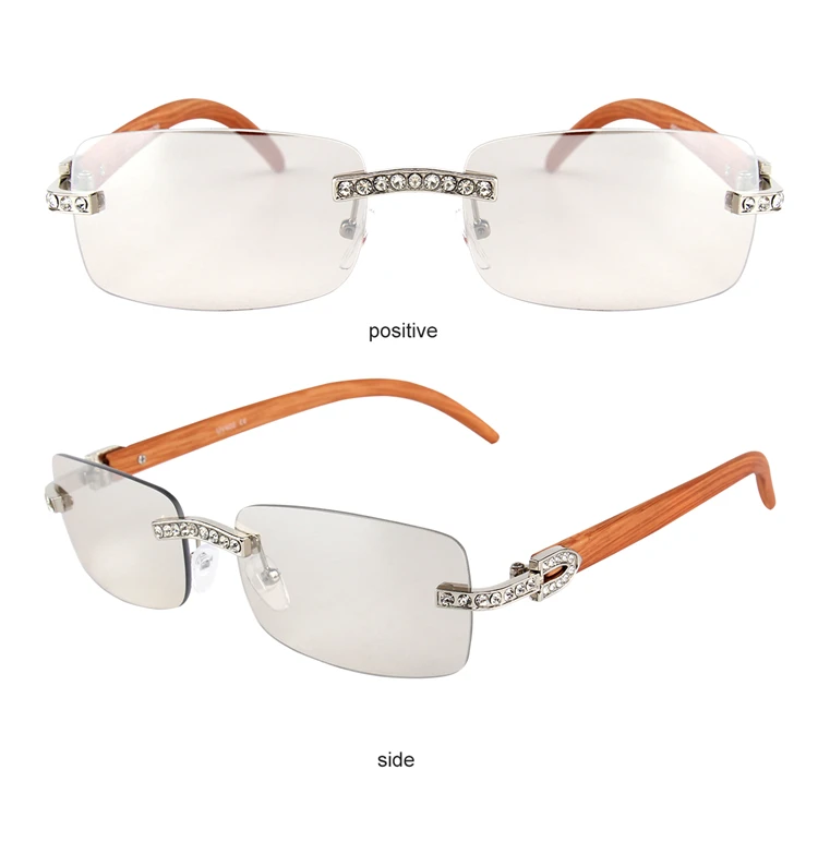 Kenbo Vintage Mode Neue Marke Randlose Strass Sonnenbrille Beliebte Diamant Metall Männer Frauen Luxus Design Sonnenbrille Unisex – Detail 13