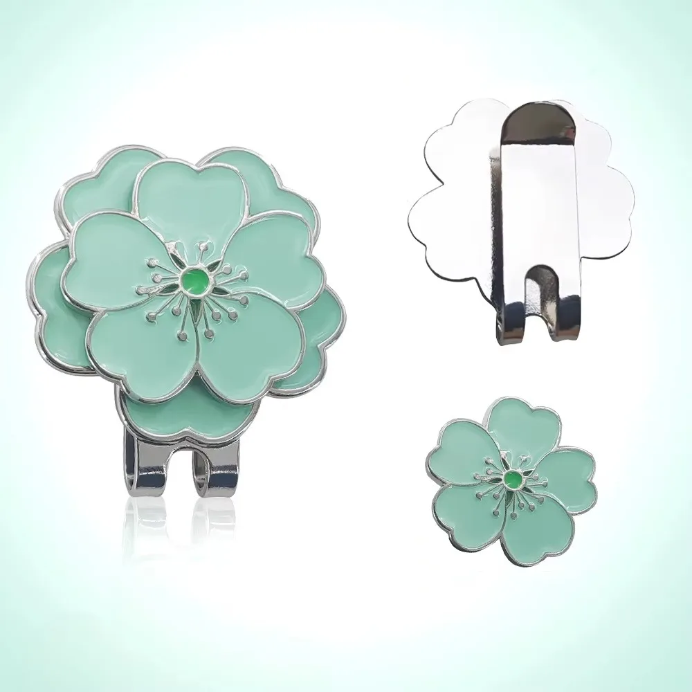 

Магнитный зажим для кепки для гольфа в форме цветка, положение мяча для гольфа, декоративный прочный металлический маркер для шляпы для гольфа для женщин и девочек