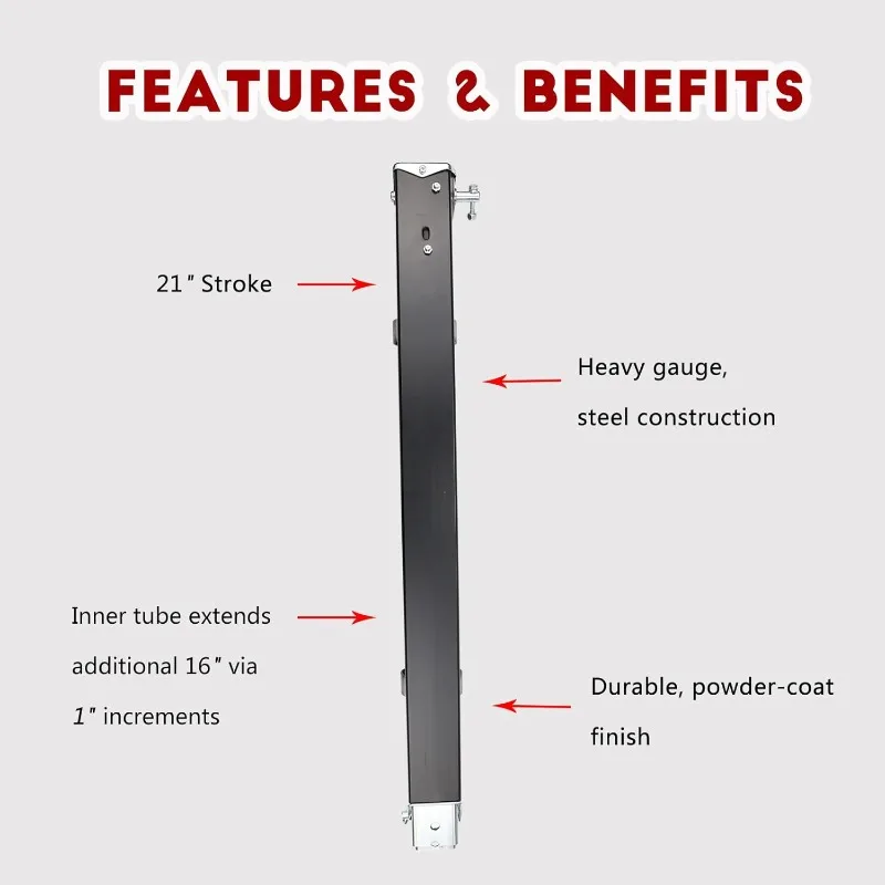 179014 RV Follow Thefth Wheel Landing Gear Leg متوافق مع Lippert Venture، مقبس معدات الهبوط العالمي 29-1/2 بوصة لـ Atwood &