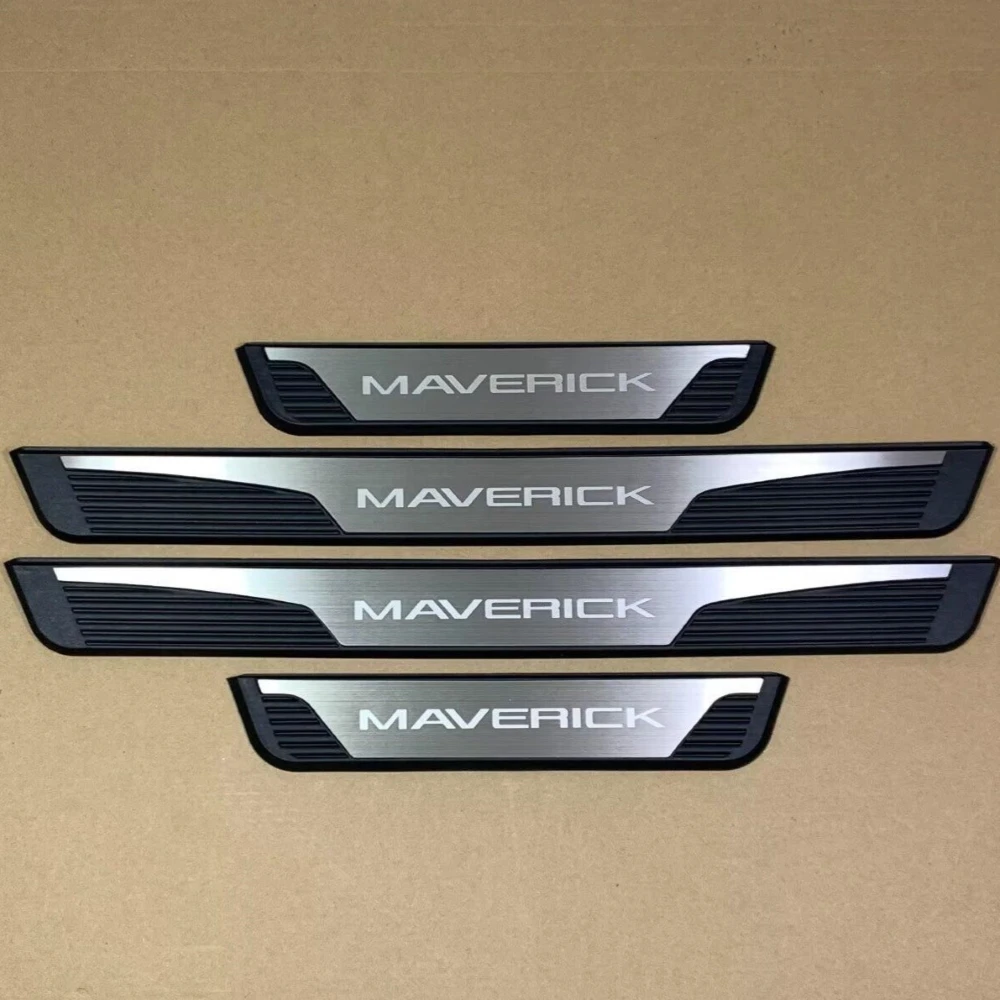 For Ford Maverick 2021 2022 2023 2024 2025 2026 2027 Car Door Sill Plate Plastic Protector Sticker Styling Accessories Auto Part
