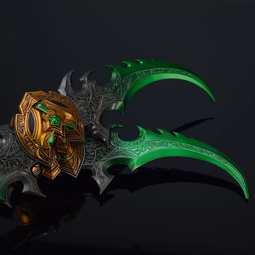 อาวุธในเกม warglaive of azzinoth Illidan 29ซม. อนิเมะโลหะดาบซามูไรคาตานะดาบโมเดลอาวุธงานฝีมือของเล่นของขวัญ