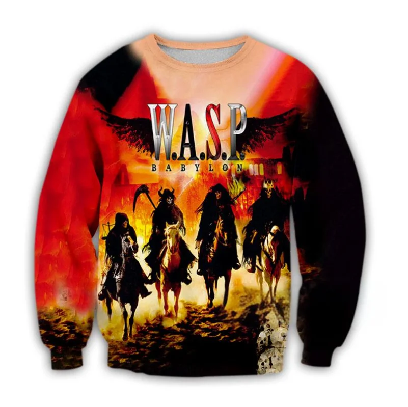 Popular W.A.S.P Rock Casual Sweatshirt 3D Print T-shirt Men/Women Long Sleeve Tee Shirt Summer Fashion Hip Hop Y2k Tops - Image 2