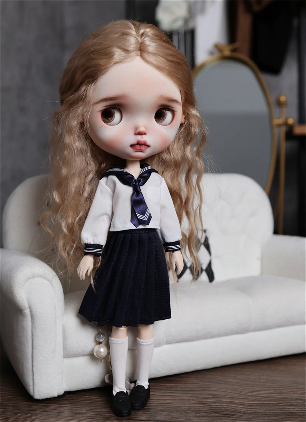 BJD doll clothes suitable for  ob24/26 size College Fengshui uniform clothes set doll accessories (2 points)