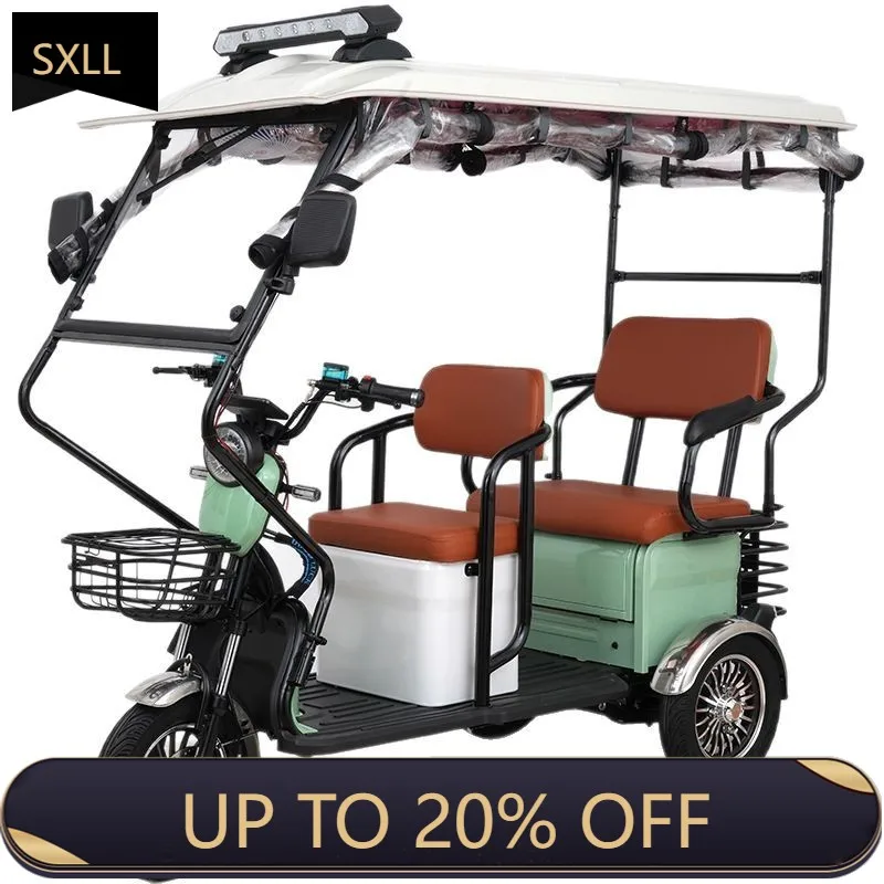 

Электрический трицикл SXLL для пожилых людей, среднего размера, с большим пространством, 60В, с длительным сроком службы батареи, удобный для перевозки.