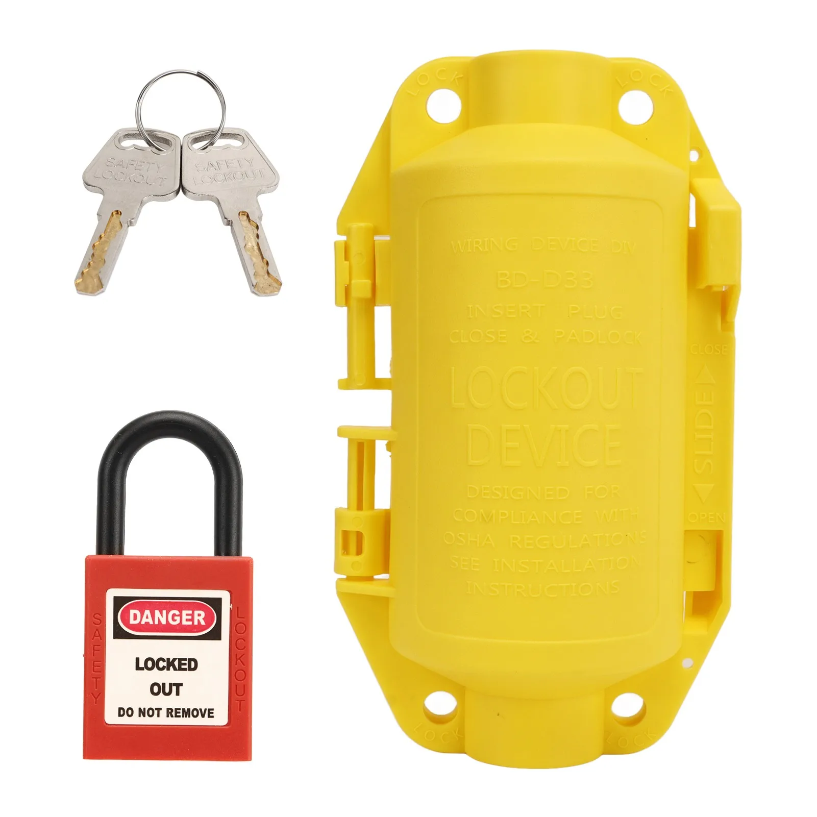 Industrial Electrical Plug Lockout Device Set Universal Electrical Plug Lockout for Industrial Appliances