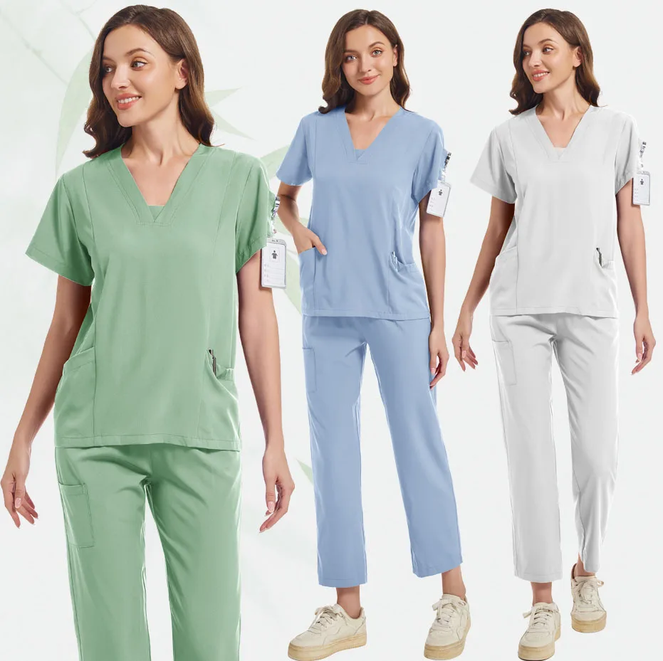 

Nursing Suits Surgical Clothes Medical Uniform Women Scrub Set Doctor Nurse Accessories Dental Clinic Scrub Set Workwear