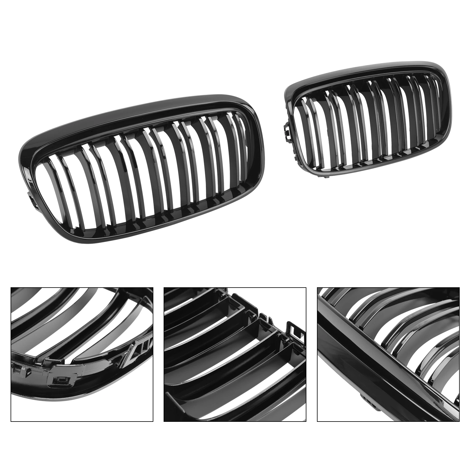 Artudatech Gloss Black Front Grill Grille Fit BMW 2 Series Gran Tourer F45 F46 2015-2018