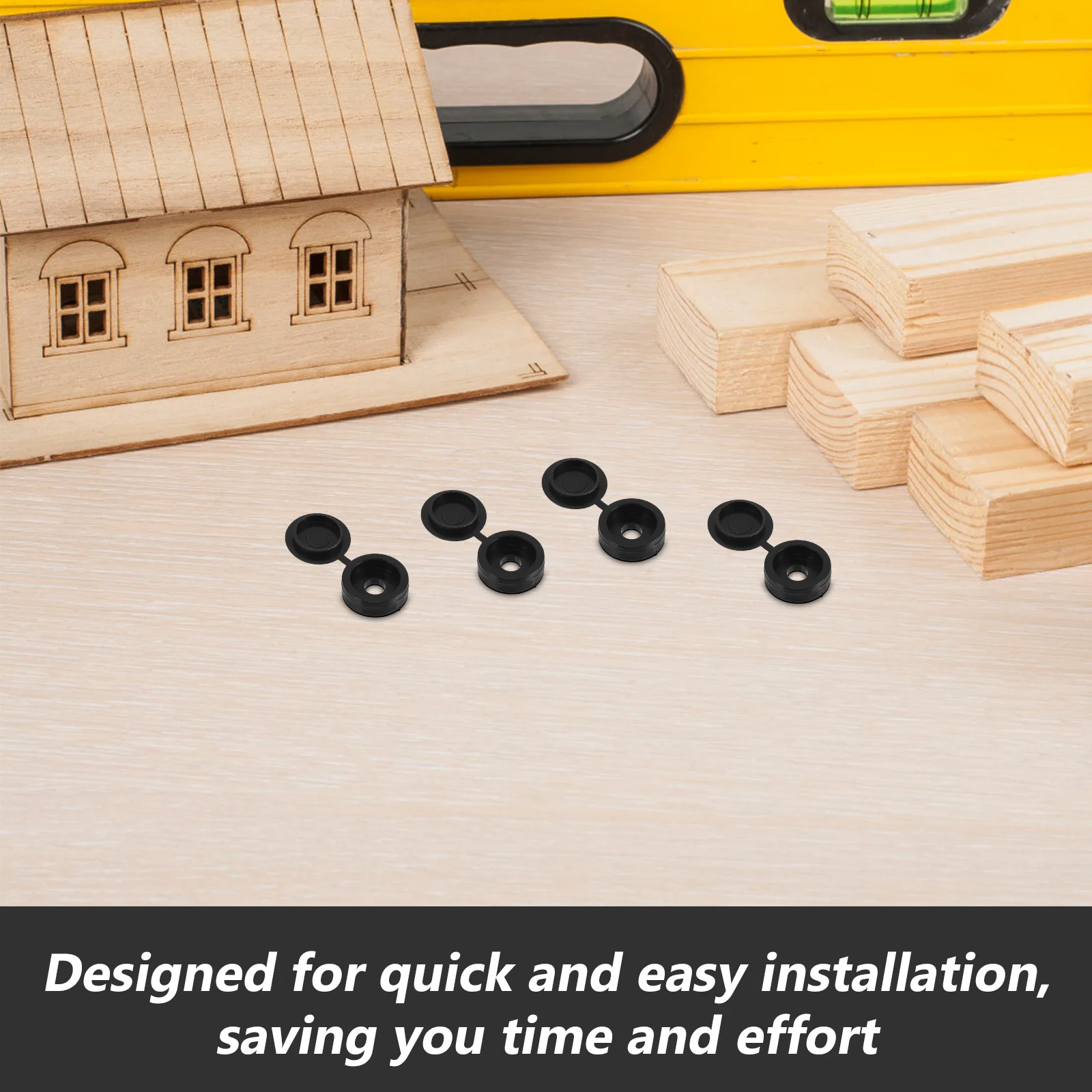 ฝาครอบสกรูพลาสติกแบบมีบานพับ 100 ชิ้น ฝาครอบสกรูตกแต่งแบบพับได้ขนาดเล็ก ป้องกันสกรู M4 สำหรับงานยานยนต์