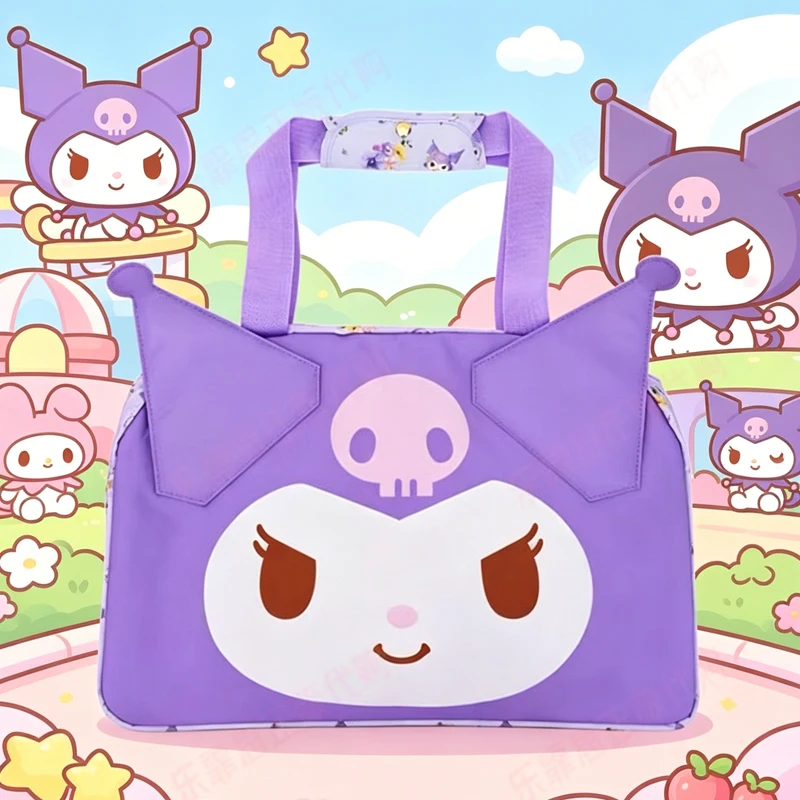 

Kawaii Cinnamoroll Travel Bag Kuromi Cartoon Printing Cute Large Capacity Luggage Travel Bag Shoulder Bag Bags for Woman