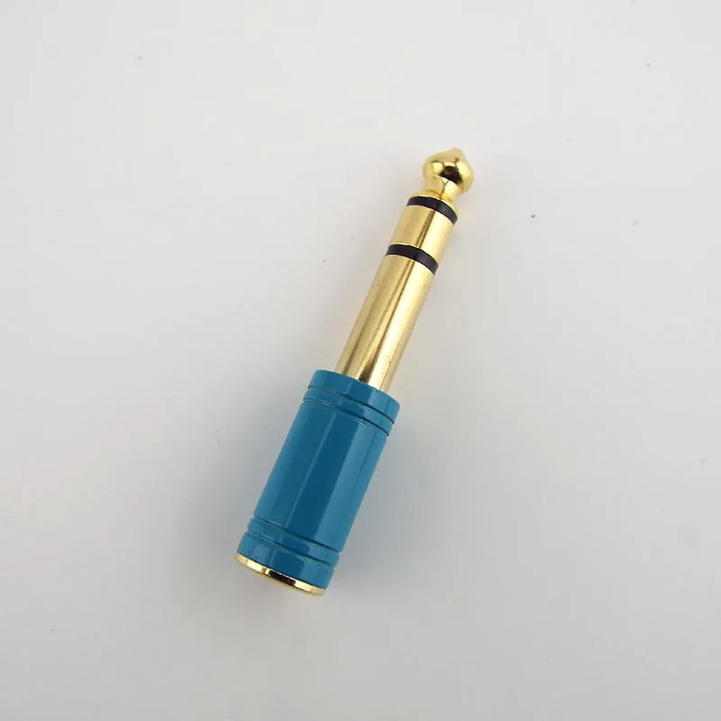 6.35mm Male Stereo Jack Plug To 3.5mm Female Audio Connector Headphone Amplifier Adapter Microphone AUX 6.35 3.5mm B4