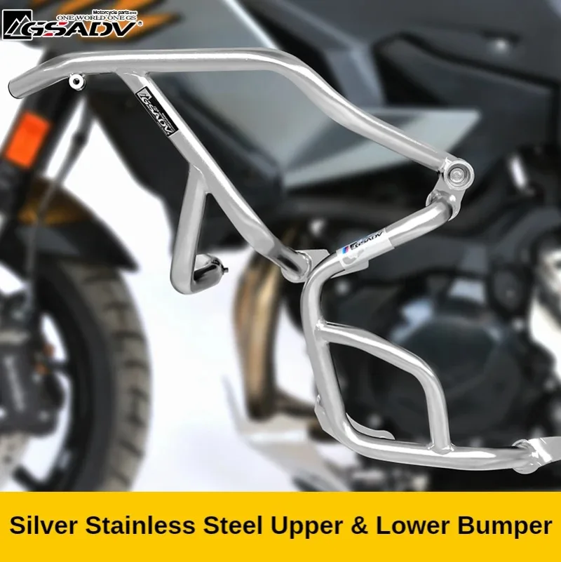 Stainless Steel Motorcycle Crash Bar Bumper Guard Fairing Highway Crash Bar Frame Protector Upper Lower Guard Bar for BMW F900XR