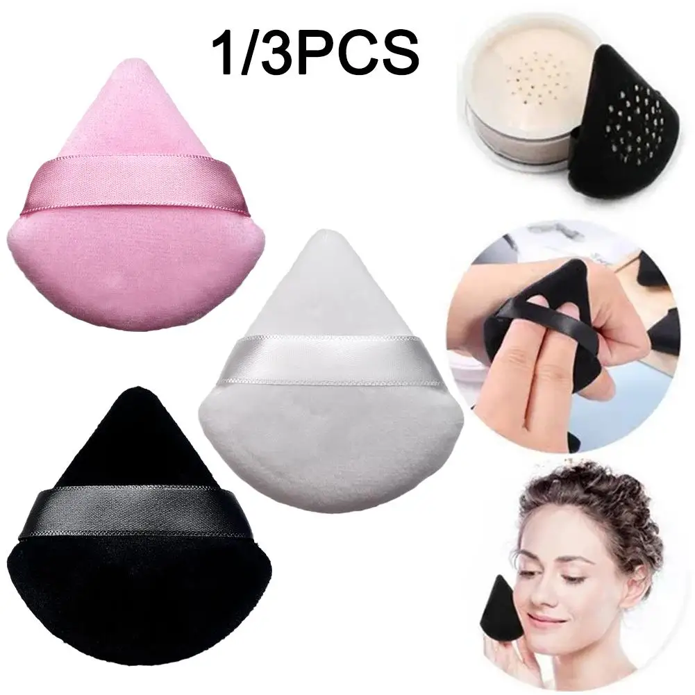 3 pezzi di polvere cosmetica soffio triangolo strumento di trucco trucco contorno polvere bellezza sotto frullatore spugne corpo sciolto occhi strumenti A1R7