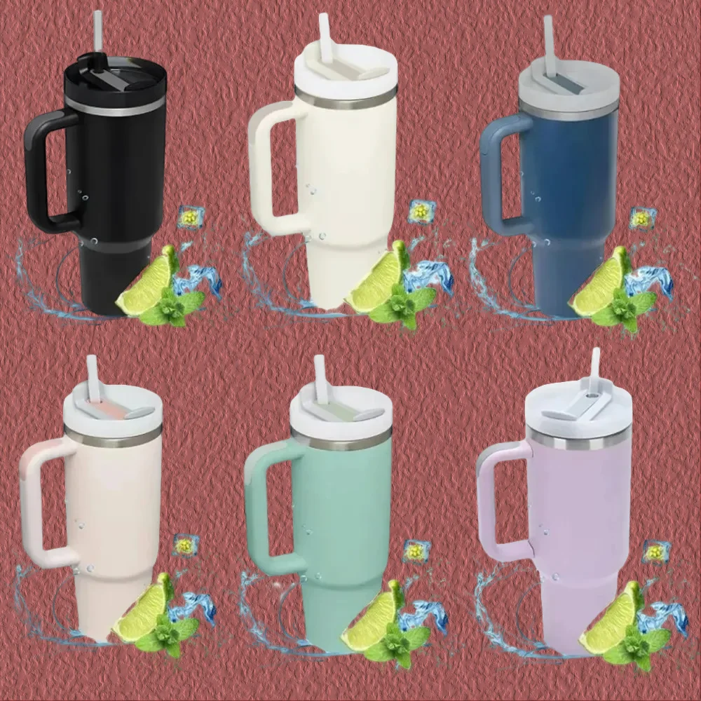 

Новинка 2023 года, 1200 мл автомобильная чашка из нержавеющей стали, большая емкость, чашка для воды с ручкой и соломинкой, спортивная чашка для воды