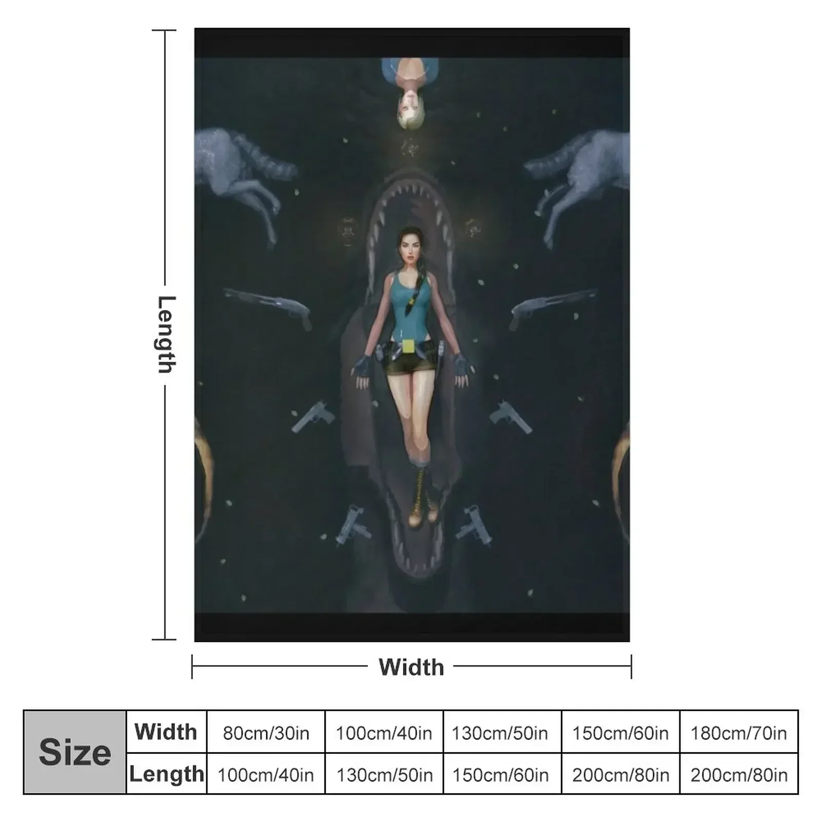 Tomb raider tribute Throw Blanket blankets ands Shaggy bed plaid Travel for winter Warm Blankets