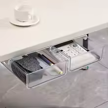 Under Desk Drawer Storage Box Office Storage Drawer Slide Out Underdesk Organizer For Desktop Attachable Slide Out Drawer - AliExpress 