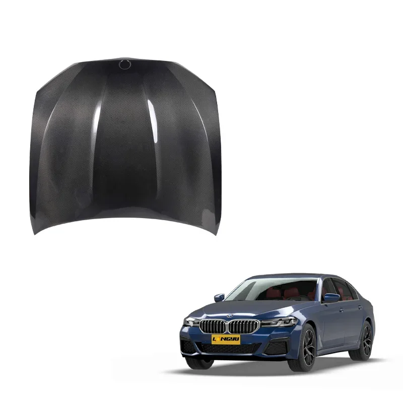 

Langgyu Auto Modification Exterior Carbon Fiber Engine Hood 5 Series Upgrade M5 Style Engine Cover For bmws G38 Front Bonnet