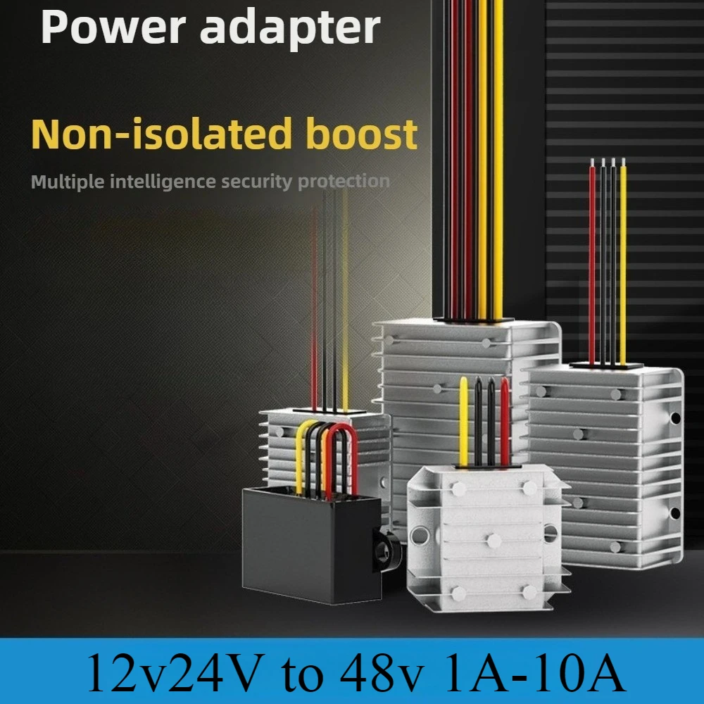 12V24V to 48V 12VDC to 48VDC Voltage Stabilizer 1A-10A Boost Power Converter DC Step Up Converter 12V-48V Car Regulators