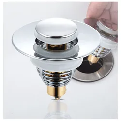 Universal Stainless Steel Pop-Up Bounce Core Drain Filter Hair Catcher  Shower Sink Strainer Deodorant Basin Bathtub Stopper