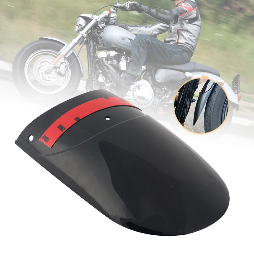 Für Harley FAT BOY 103/114 Sportster XL1200 X48 2014-2021 Motorrad Vorderer Kotflügel-Verlängerung Schwarz ABS-Kunststoff Schutzblech-Verlängerung