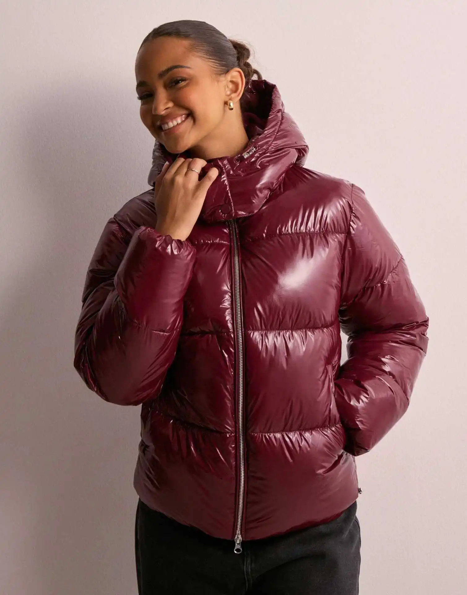 Chaqueta de algodón con capucha informal de invierno, chaqueta gruesa, Color sólido, Chaqueta de algodón de alta gama resistente al frío, mujeres europeas y americanas