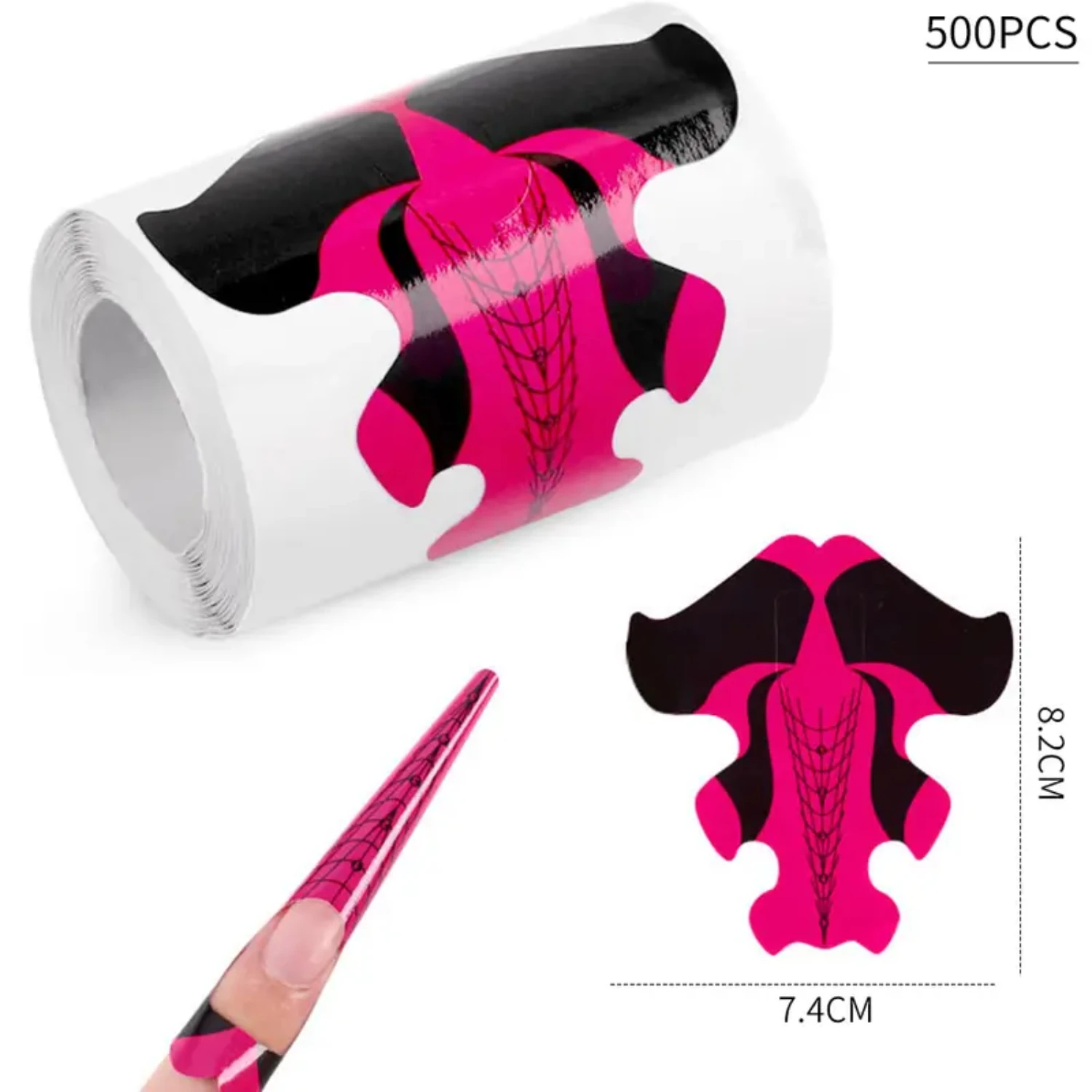 Description Picture 2 of itemHigh-quality DIY 500 Pieces Nail Form Tips Stickers - Premium Acrylic Extension Builder Forms for Perfect Nail Shapes, Professio