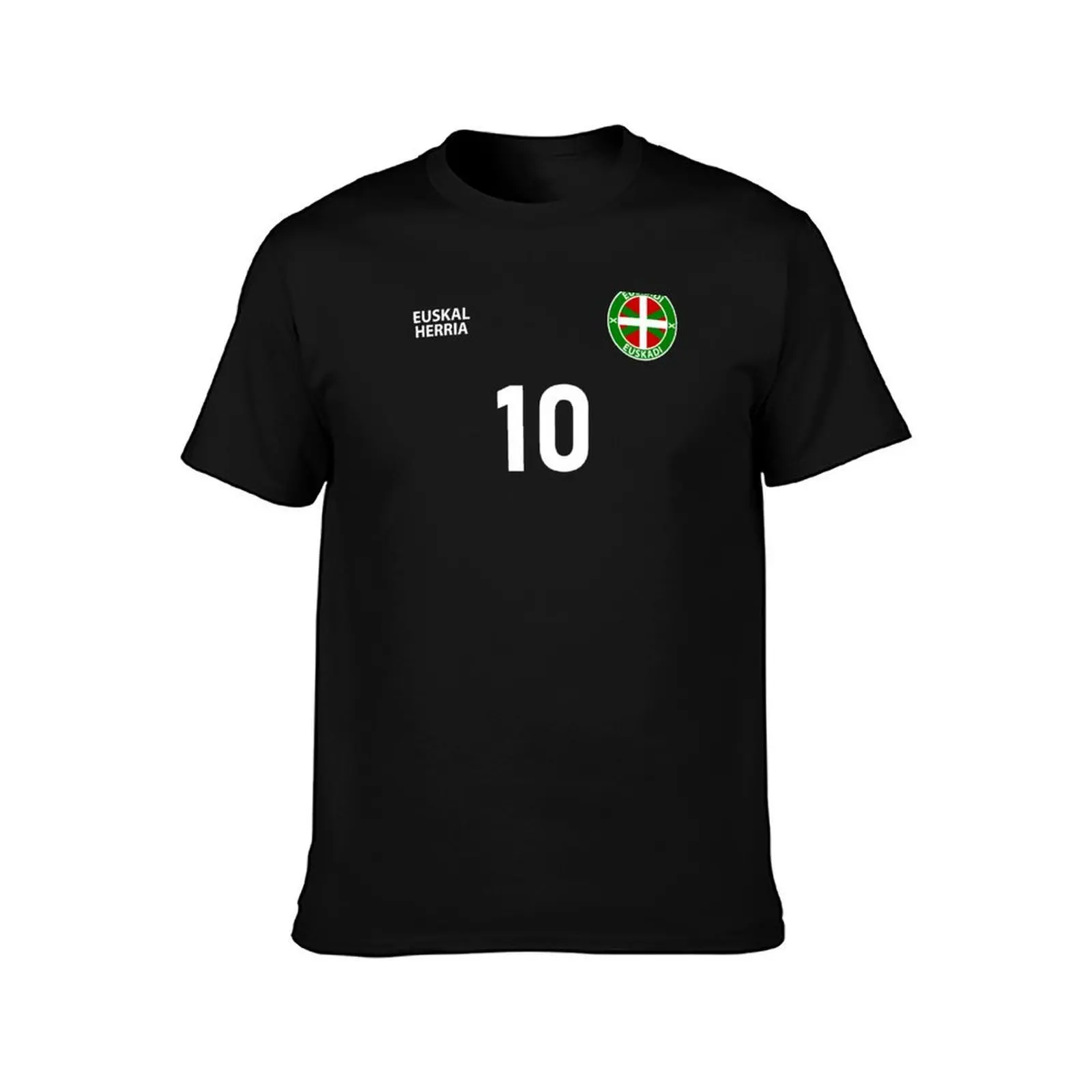 Euskadi Basque Country National Football Team Soccer Retro Euskal herria Number 10 T-Shirt Abstract Pattern Print Top T-Shirt