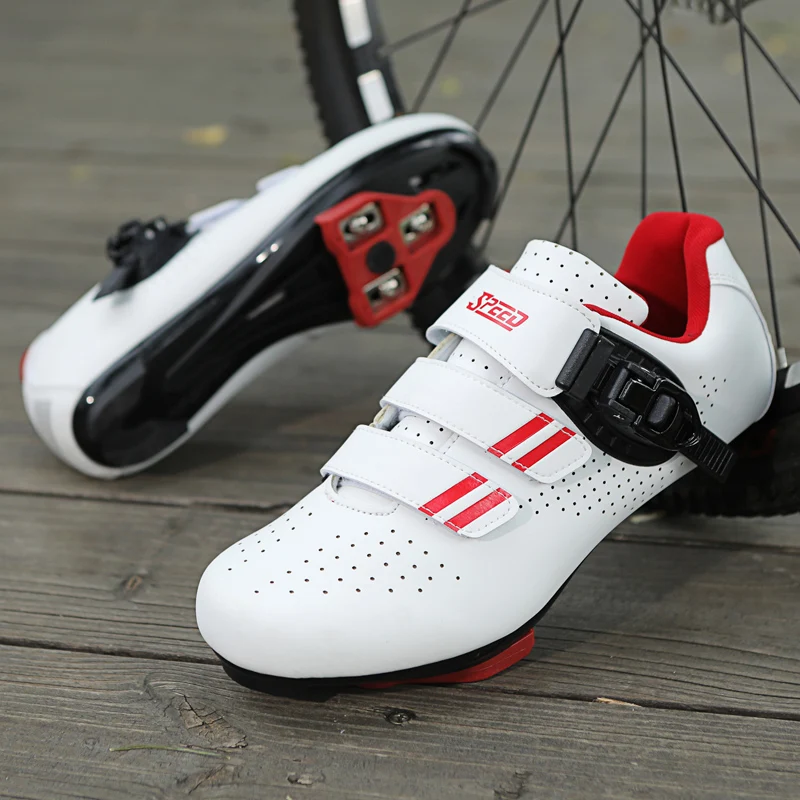 Men's Mountain Bike Shoes Riding Speed Sneakers Flats Road Riding Boots Clips Pedals Spd Mountain Bike Sneakers Women's Racing