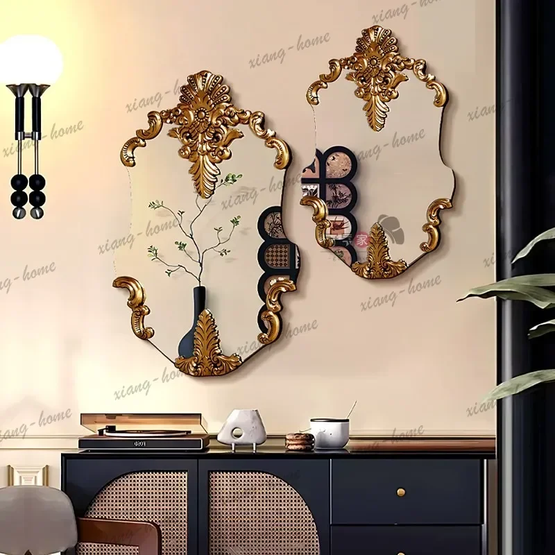 Bathroom mirror Special-shaped vanity mirror French retro vanity mirror Wall-mounted bathroom