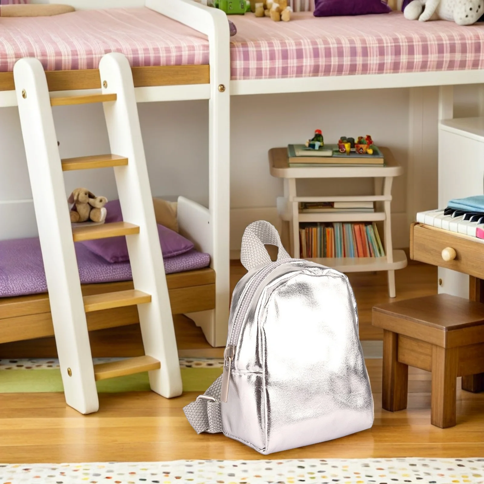 

2pcs Mini Backpack For : Tiny Stuffed Backpack Lightweight Pretend Accessories Easy Clean Dollhouse Carry Bag