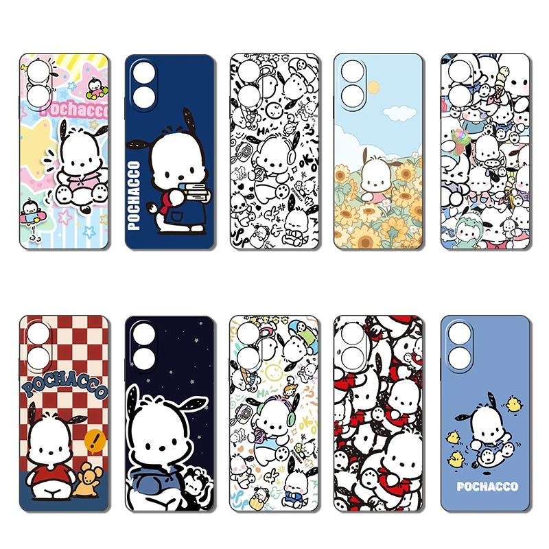 OPPO A94 A95 A96 A98 A3 Pro A80 A79 Pochacco  Creative Design Soft Black Phone Case