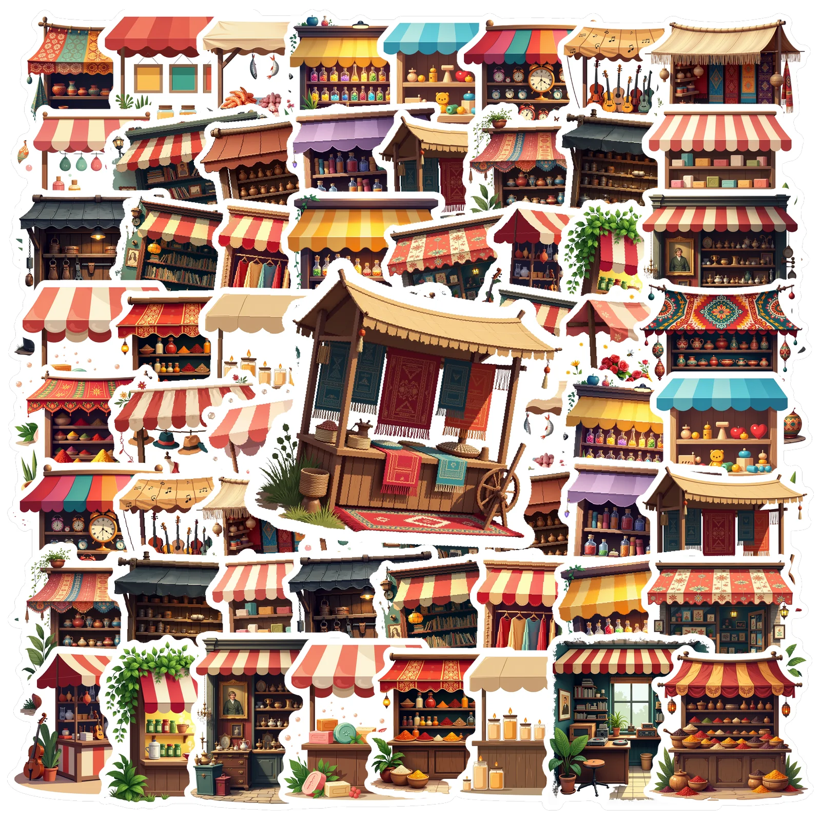 35-100-шт-ностальгические-наклейки-подробные-иллюстрации-стенда-поставщик-наклейки-для-гитары-ноутбука-шлем-скейтборд-diy-телефон