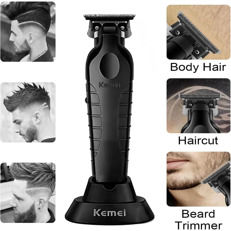 KEMEI KM-2299 Professional Hair Clipper and Trimmer Kit for Men Cordless Hair Clipper Haircut Kit Beard T Contour Trimmer