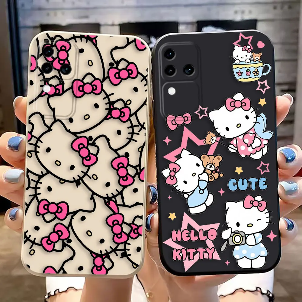 Cute Cat Hello Kitty Cover Phone Case For VIVO S1 S16 V15 V17 V20 V20ES V21 V23E V25 V27 V27E V29 V29E V30 V30E PRO PV23 5G