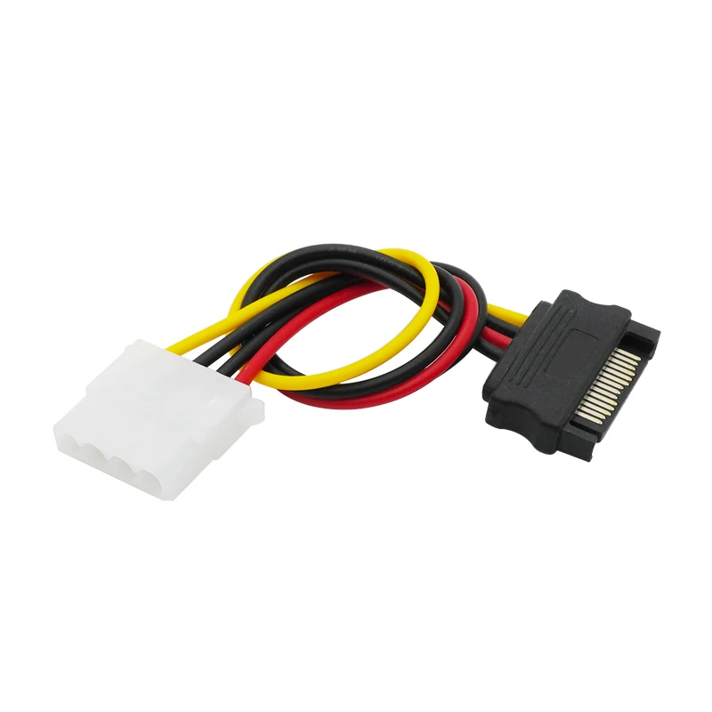 SATA 15Pin Male to Big 4Pin Male Serial Power Connector Adapter Cable Molex IDE 4pin to SATA Converter Power Cable